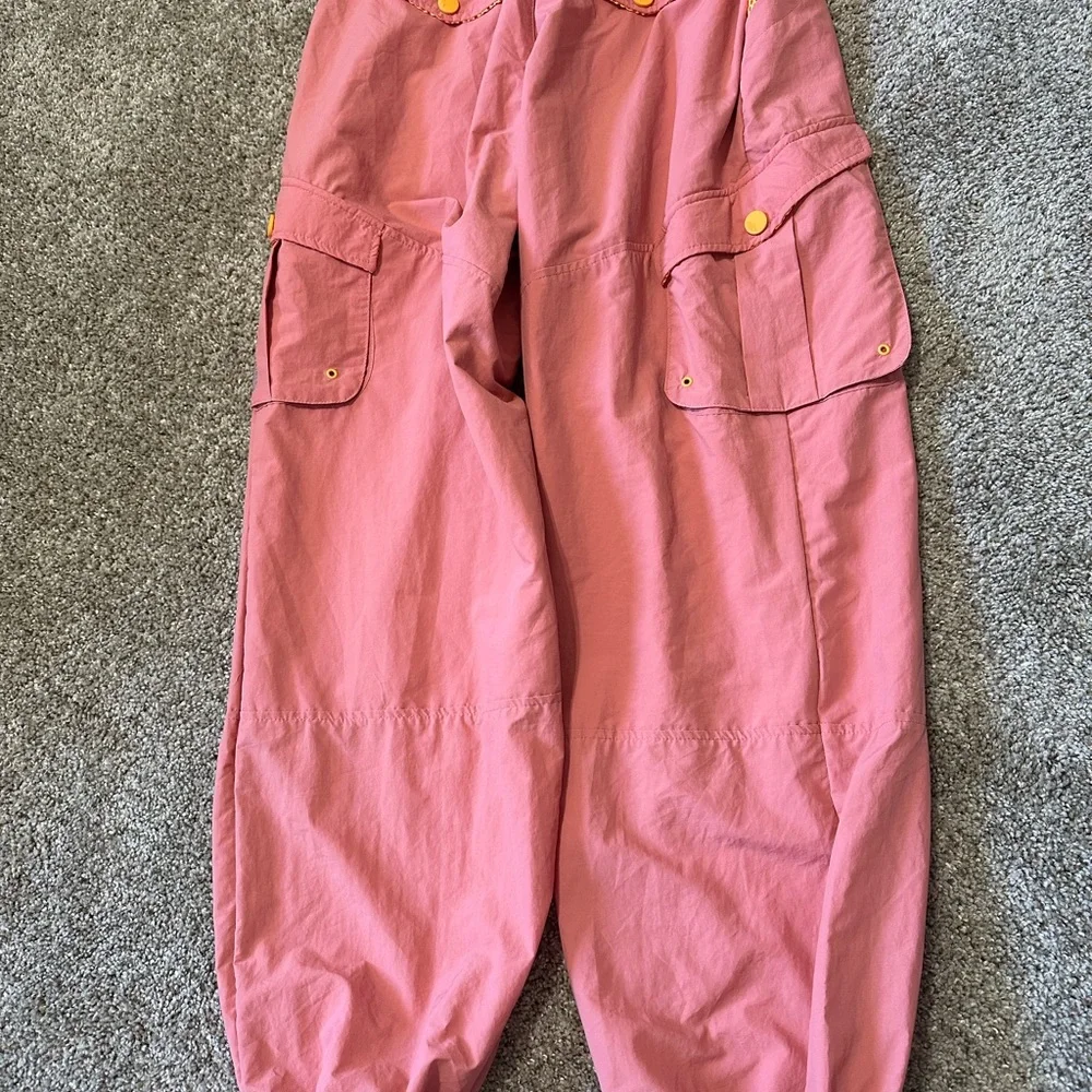 NWT free people pink and orange overalls - Picture 11 of 15